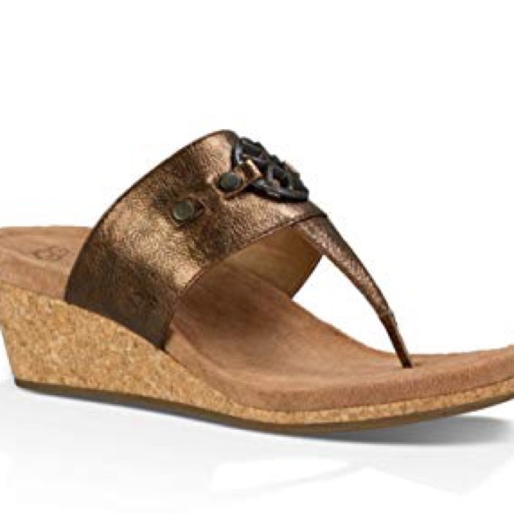 UGG Womens Briella Wedge Sandal Size 10